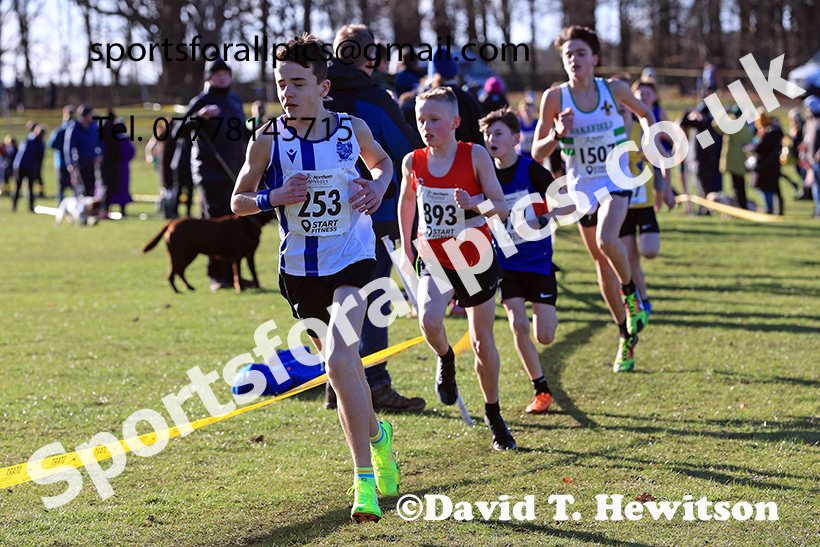 Boys under-13s 2025 Northern Cross Country Champs, Tatton Park, Knutsford, Cheshire. Photo: David T. Hewitson/Sports for All Pics